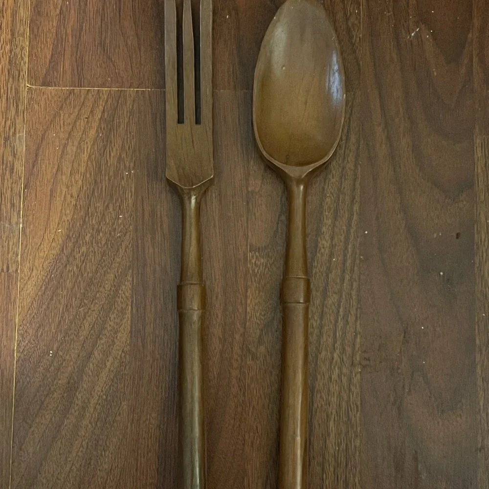 Wooden-like Fork and Spoon Set